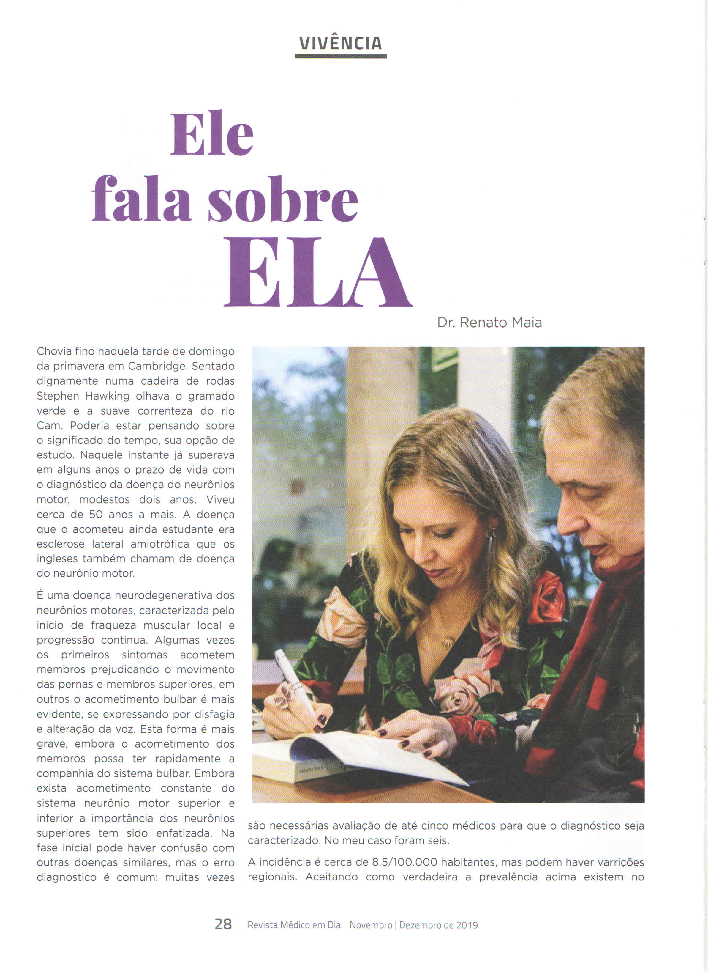 ele fala sobre ELA