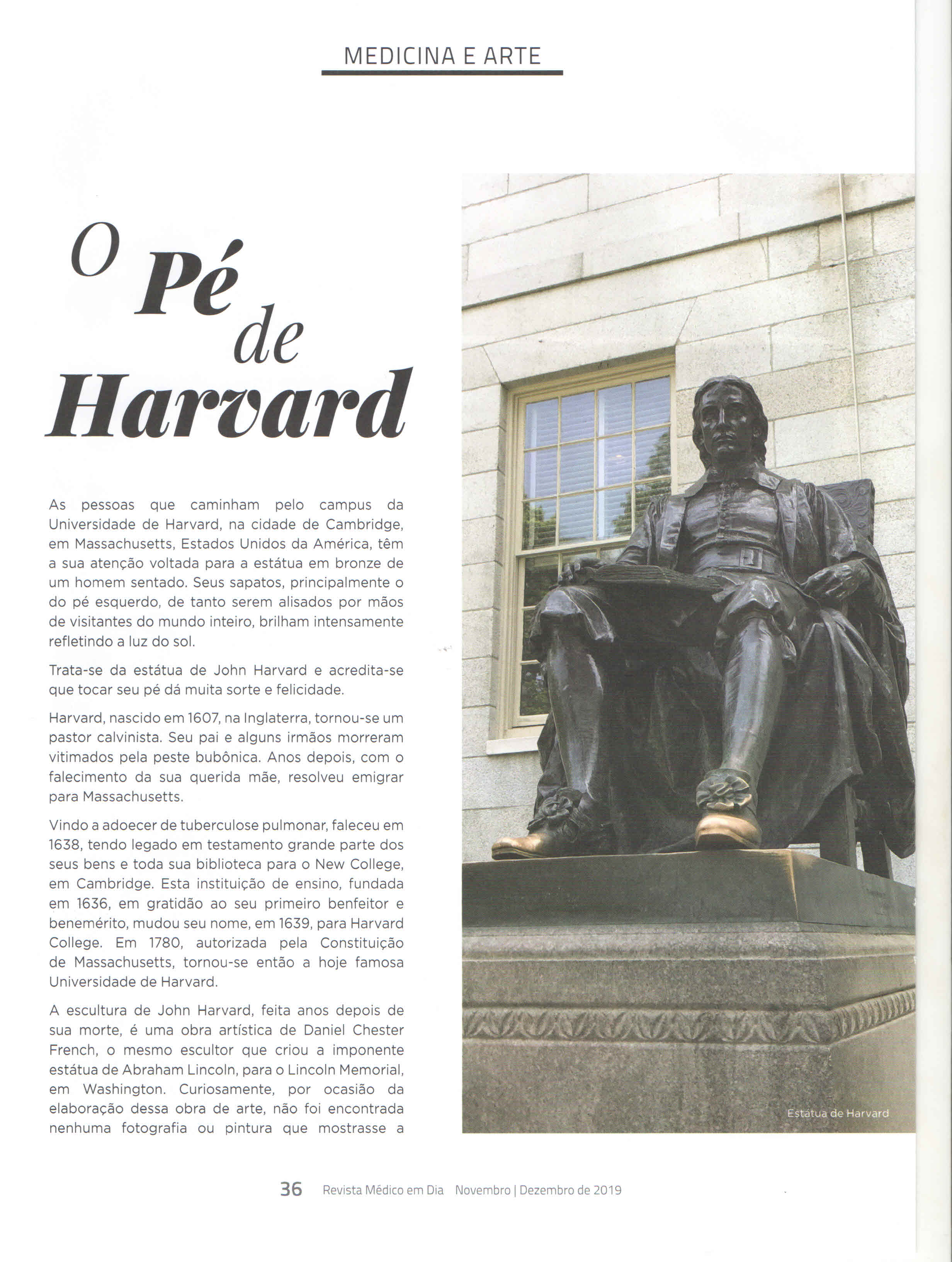 medicinaarte o pe de harvard
