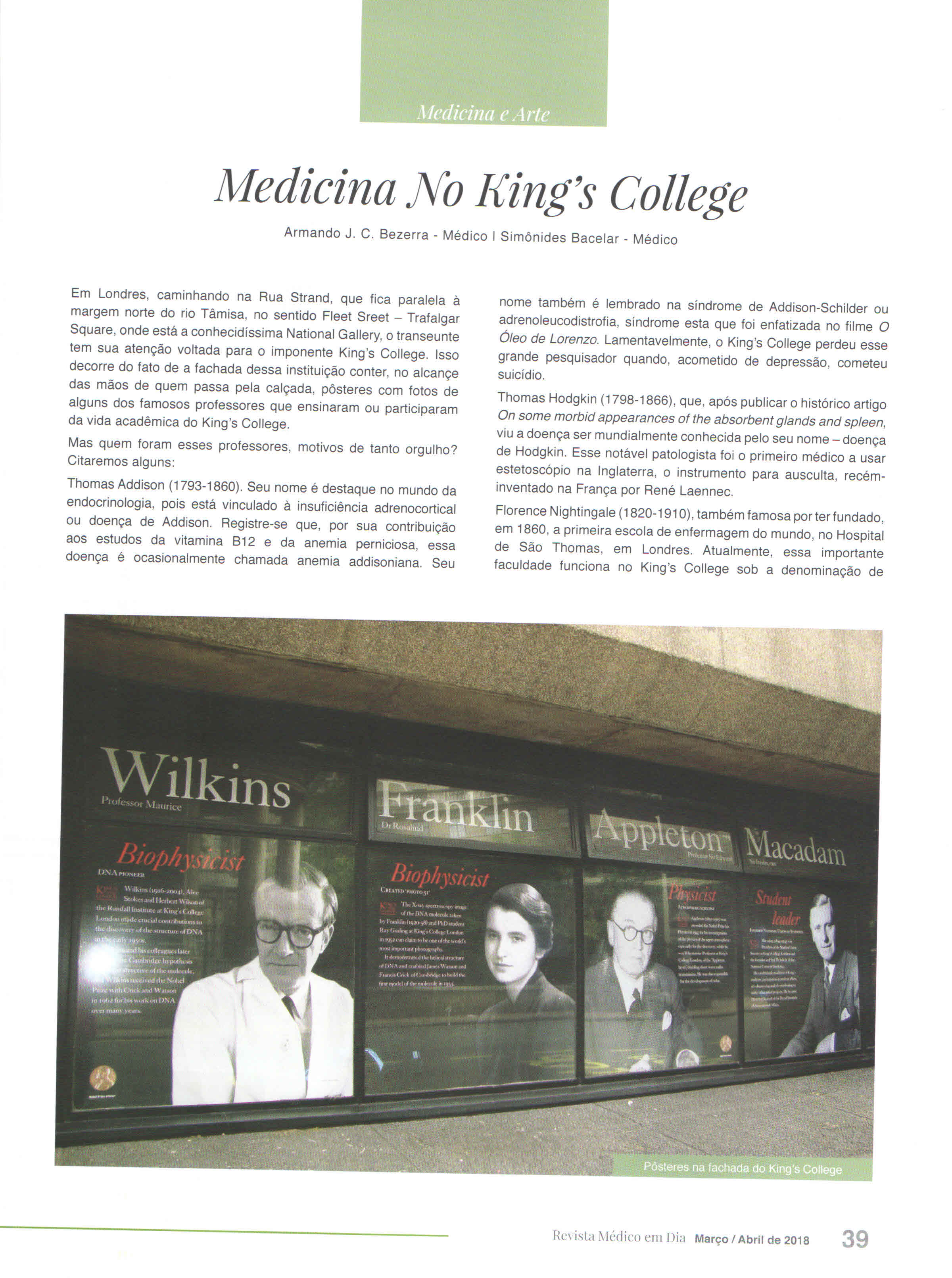 medico em dia kings college